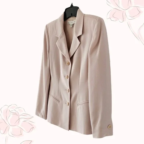Petite Sophisticate Vintage Single-Breasted Blazer | NWT | 4P | Powder Pink - Picture 2 of 14